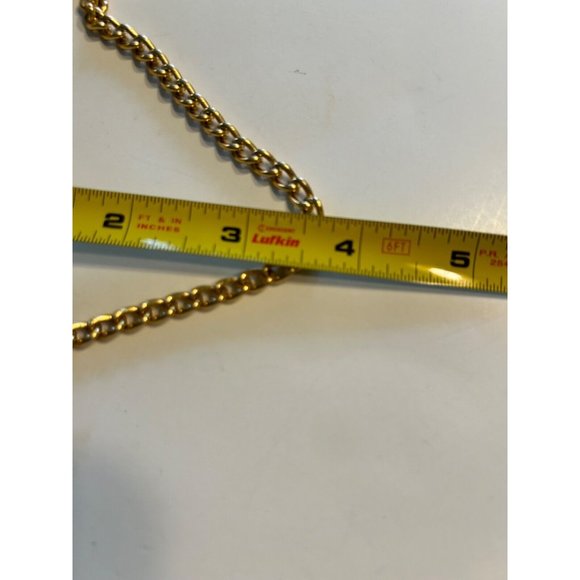 Vintage Women's Evening Clutch Bag Gold Glitter With Chain - Picture 8 of 9